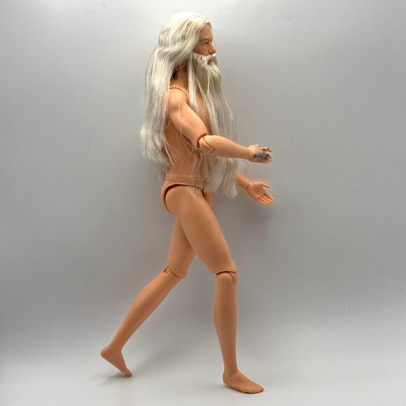 Nude Albus Dumbledore Medieval Merlin Long Beard Harry Potter Doll Mattel OOAK - Picture 3 of 14